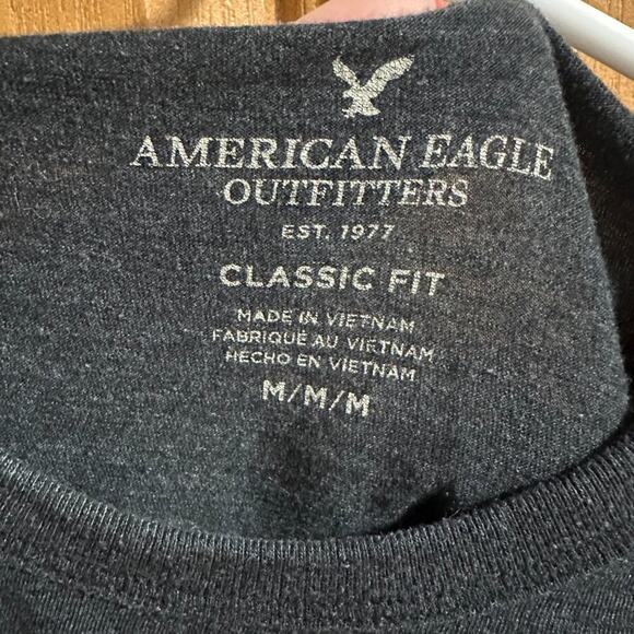 American Eagle Distressed Patchwork Star Pride Patriot American Flag Size M - Picture 4 of 5